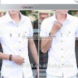 Designer Short Sleeve Thick Cotton Slim Fit Casual Shirt thumbnail-3