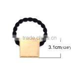 Zinc Based Alloy DIY Resin Mold For Jewelry Making Hair Ties Square Gold Plated & Black thumbnail-2