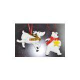 KH D-0069 Polymer Clay Dough Christmas Horse for Hanging Decoration