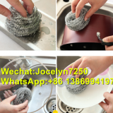 Stainless steel 410 scourer/kitchen scrubber/household cleaning tools/natural scourer cleaning ball