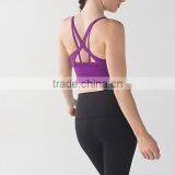 Custom 88% Polyester 12% Spandex Sexy Bra Purple Gym Wear for Women thumbnail-1