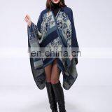 Europe And Winter Thickening Warm Shawl Cloak Coat Ladies Scarf
