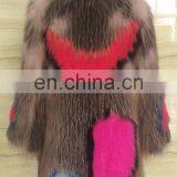 Newest Design Women Apparel Knitted Fox Fur Coat Sex thumbnail-2