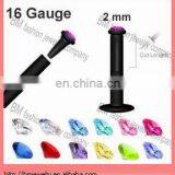 New Style Silicone Lip Ring Internal Thread Crystal Body Piercing Jewelry thumbnail-1