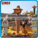 Decoration Fiberglass Pumpkin Sculpture For Halloween thumbnail-1