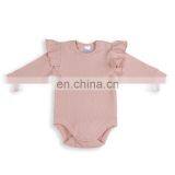 Warm and comfortable pink ruffled long-sleeved Bodysuit Baby Girl