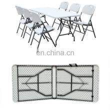Hot Popular Furniture 6ft White Rectangular Plastic Foldable Banquet Catering Bbq Camping Picnic Folding Outdoor Tables