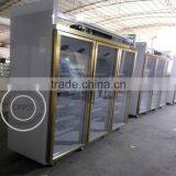 OP-A411 Large Capacity Supermarket Three Glass Doors Fridge With Wheels thumbnail-1