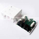 Dual Port Cat.5e and Cat.3 Surface Box