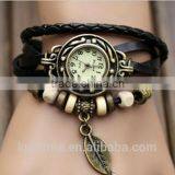 New Arrival Retro Leather Bracelet Wrist Watchs for Women&Girls thumbnail-5