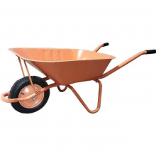 Rust-Proof Wheelbarrow With Solid Tire and Galvanized Steel Construction thumbnail-4