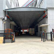 Electric Retractable Canopy, Steel Column Overhead Telescopic Awning, Logistics Warehouse thumbnail-3