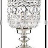 Crystal Beads Candle T-light Holder , Silver Crystal Candle Pillar Holder Manufacturer thumbnail-5