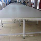 Industrial Cloth Cutting Table of Stainless Steel Edges MDF