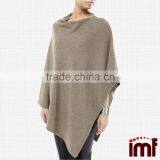 Handmade Ladies Knit Poncho Women Pure Cashmere Poncho thumbnail-3