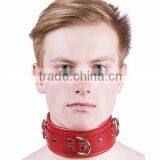 NEW 2015 BLACK BONDAGE 3D RING COLLAR SOFT LEATHER MATERIAL thumbnail-1