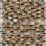 Brown mix 10x20x8mm Mother of Pearl Mix Crystal Glass Mosaic Tile