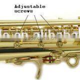 Beginner Use China Made Cheap Straight Soprano Saxophone, Gold Lacquer With Case thumbnail-3