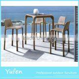 Simple Rattan Bar Set Furniture Bar Chair Modern