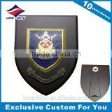 Colorful Enamel Tank Metal Trophies Custom Wooden Shields Plaques Awards thumbnail-4