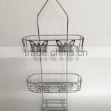 Butterfly Decroration Shower Caddy/ Chrome
