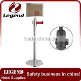2014 Hot Selling Mirror Steel Guide Line Barrier A4 Sign Holder thumbnail-1