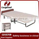 Portable white steel tube and pipe sleeper folding rollaway bed