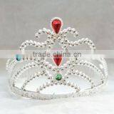 9cm Highx12cm Diameter Metallic Silver Plastic Tiara Princess Tiaras and Crowns thumbnail-4
