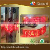 Wireless bluetooth mobile phone or computer soft PCB rechargeable programmable moving message display for wine bottle sign