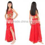 SWEGAL SGBDT13085 2013 fashion 1color red ovely children performance belly dance skirts