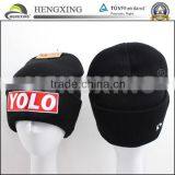 Custom Hip Hop Beanie Hat Black Fashion Cheap Plain Winter hat With Embroidery beanies