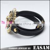 Easam Latest Adjustable Leather Bracelet 2015 For Men thumbnail-2