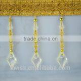 Fabric Fringe Trim Decorative for Home,polyester Beaded Fancy Fringe thumbnail-1