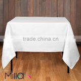 Manufacturing Square Polyester Plain White Round Table Cloth