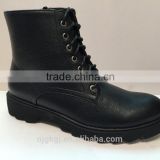 black tie shoes leather high-top boots Martin for women