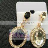 Retro Fashion Flash Diamond Earrings Round Color Drop Earrings thumbnail-2