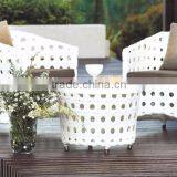 White Wicker Color Chair and Balcony
