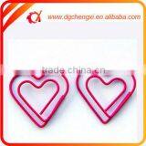 Promotional Double Hearts Shaped Wrie Paper Clip Holder