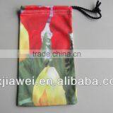 Red Flower Microfiber Mobile Phones Case