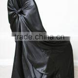 Luxurious Elegant Black free-design Satin Hotel chair Cover