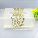 Home Decor High Grade Rectangular White Acrylic Tissue Box Cover thumbnail-1