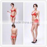 Hot Red Open Sexy Girl Bra and Panty Sets thumbnail-1