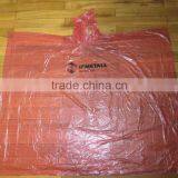 2016 Logo Printed Promotional Transparent PE Raincoat Disposable Plastic Raincoat thumbnail-1