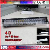 New 4D super bright 120w 24'' rechargeable battery operated led light bar with CE ROHS IP67