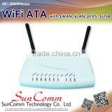 SC-2200wau Smart Voip Wifi ATA With 1 WAN , 4LAN , 2FXS, 1USB,Gigabit, 802.11b/g/n thumbnail-1