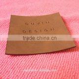 Washable Debossed Branded Leather Patch,fake Leather Label for Jeans thumbnail-1