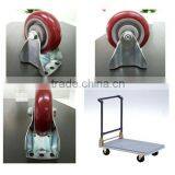 JY-401|4 Inch Fixed Industrial Wheel|Hand Trolley Fixed Caster|Heavy Duty Industry PU Wheel thumbnail-5