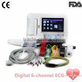 Digital 6-channel Touch Screen Color Electrocardiograph ECG EKG Machine on Sale thumbnail-1