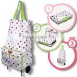 protable folding shopping trolley bag with wheels
