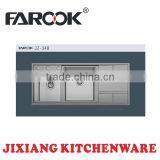 SS Double Bowl Stainless Steel Sink With Drainboard thumbnail-1